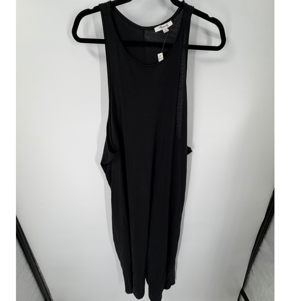 Madewell Womens Black Cotton Sleeveless Knit Dress NF696 Plus Size 2X NWT
